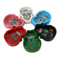 Wholesale plastic non-slip ghost pattern ashtray one display box, 6 colors